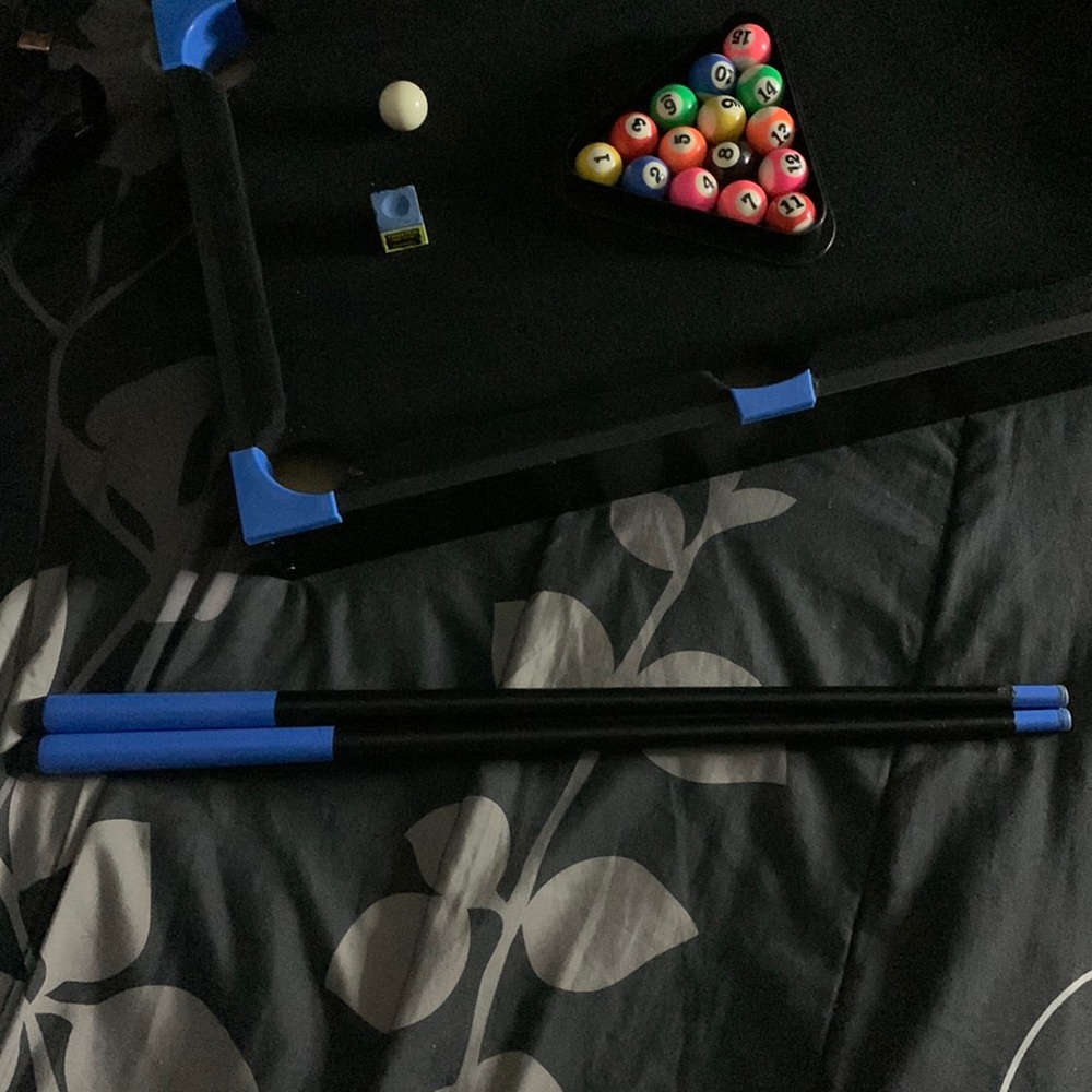 Tabletop Billiards Neon Color Mini Pool Table - Picture 5 of 8